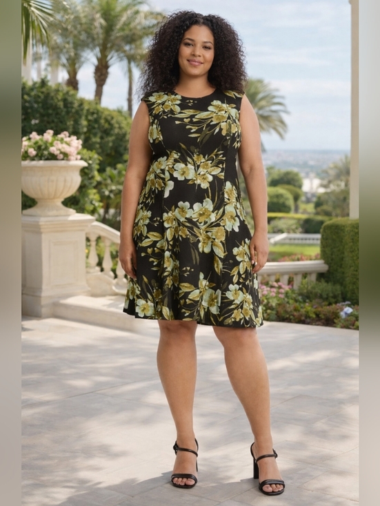 connected apparel Dresses & Skirts - #123 - Connected Apparel Cap Sleeve Fit And Flare Dress Size 12 NWT